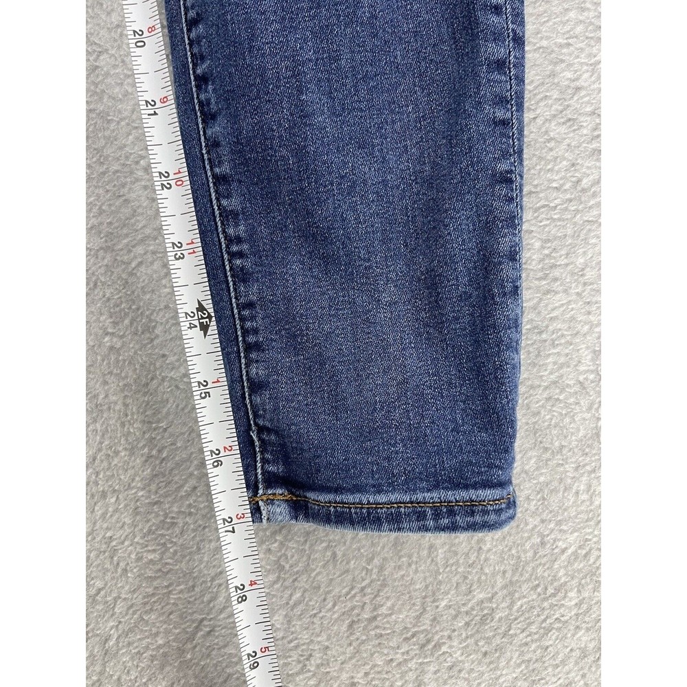 LOFT Ann Taylor Women's Blue Denim Jeans Size 4 Medium Wash Blend Skinny Crop - Picture 8 of 13